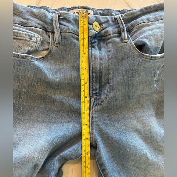 Frame Le Crop Mini Boot Back Denim Jeans Triangle Gusset in Fox sz 27 - Picture 12 of 13